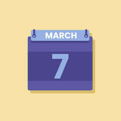 Calendar date month icon flat march vector