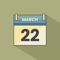 Calendar date month icon flat march vector