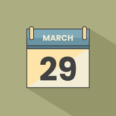Calendar date month icon flat march vector