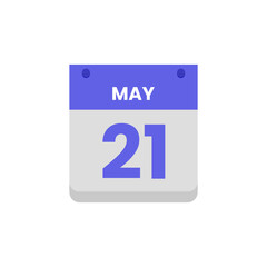 Calendar date month icon flat may vector