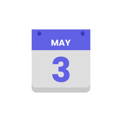 Calendar date month icon flat may vector