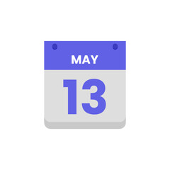 Calendar date month icon flat may vector