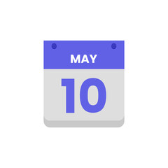 Calendar date month icon flat may vector