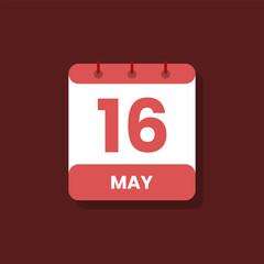 Calendar date month icon flat may vector