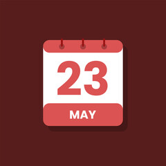 Calendar date month icon flat may vector