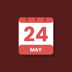 Calendar date month icon flat may vector