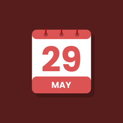 Calendar date month icon flat may vector