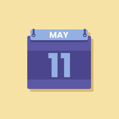 Calendar date month icon flat may vector