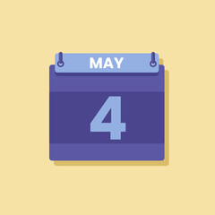 Calendar date month icon flat may vector