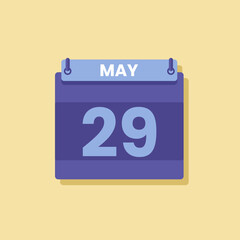 Calendar date month icon flat may vector