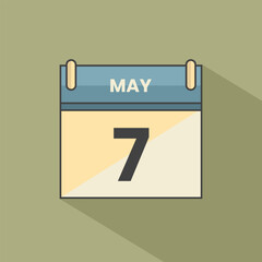 Calendar date month icon flat may vector