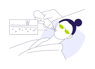 Laser peels abstract concept vector illustration.