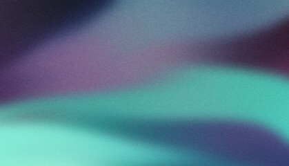 Vibrant color gradient grainy texture background cyan purple gray abstract color shape black backdrop, noisy banner header poster design