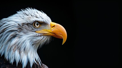 Obraz premium Vector clipart illustration portrait of a bald eagle.