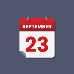 Calendar date month icon flat september vector