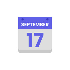 Calendar date month icon flat september vector