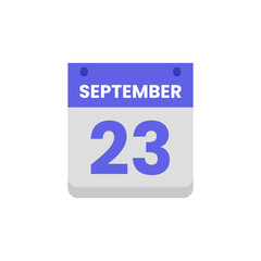 Calendar date month icon flat september vector