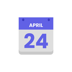 Calendar date month icon flat April vector
