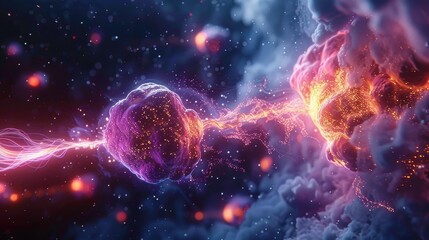 A beam of pure energy, crackling with an ethereal glow, dances across the image, targeting diseased cells with pinpoint accuracy This is the power of plasma treatment, a force of nature harnessed to h