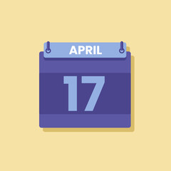 Calendar date month icon flat April vector