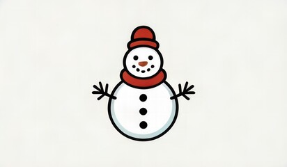 snowman with hat and smile