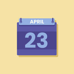 Calendar date month icon flat April vector