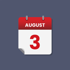 Calendar date month icon flat august vector