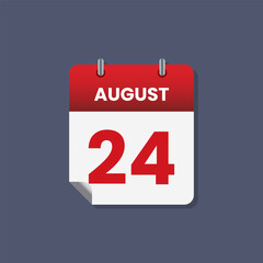 Calendar date month icon flat august vector