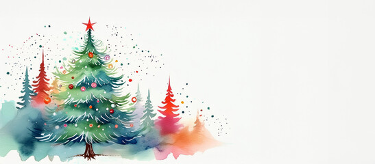 christmas tree and decorations