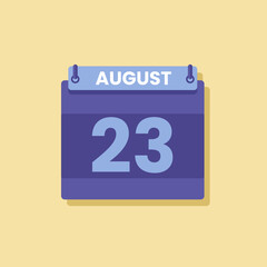 Calendar date month icon flat august vector