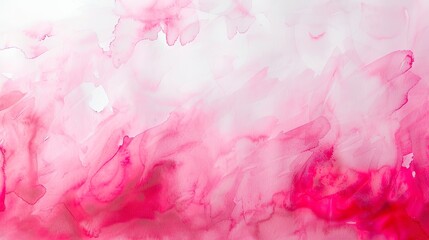 Fototapeta premium Pink watercolor wash, fluid and gradient, wide-angle view, artistic and soft texture 
