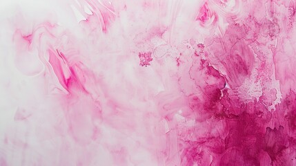 Fototapeta premium Pink watercolor wash, fluid and gradient, wide-angle view, artistic and soft texture 