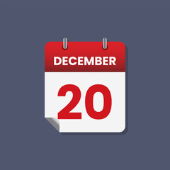 Calendar date month icon flat december vector