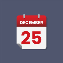 Calendar date month icon flat december vector