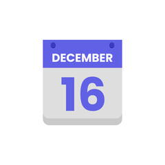 Calendar date month icon flat december vector