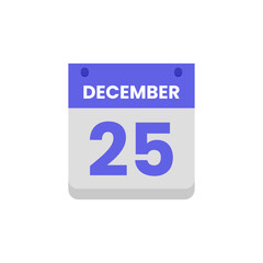 Calendar date month icon flat december vector