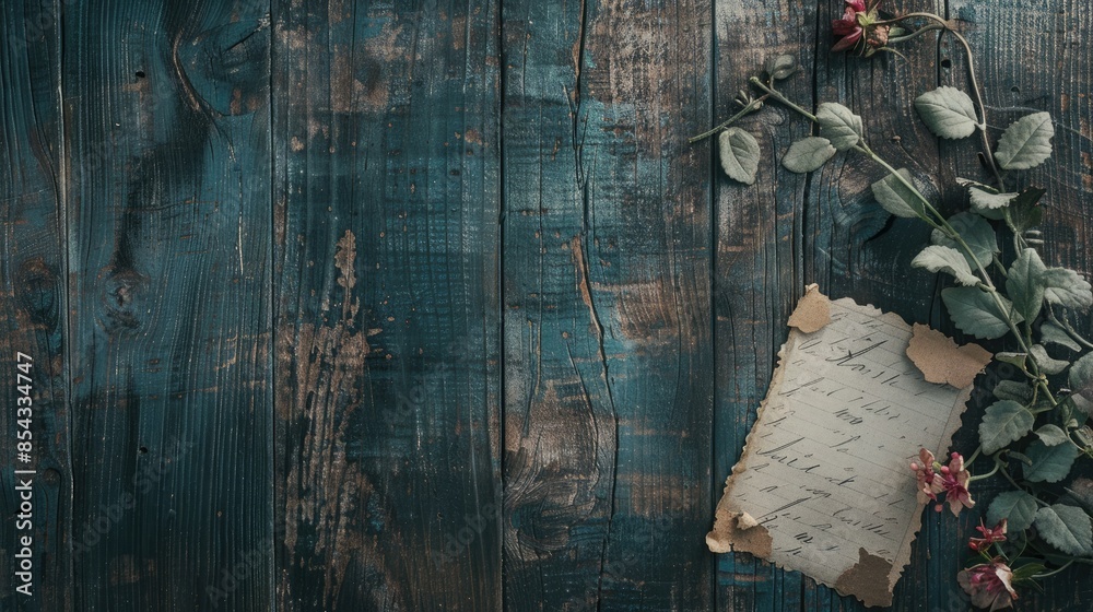 Poster A stylish card featuring calligraphy and a woodgrain texture background for a rustic feel. 