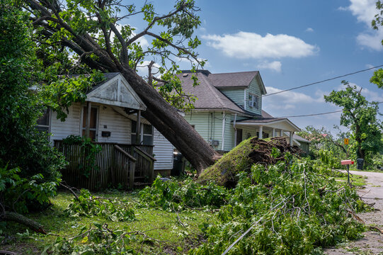 Destroyed town by a Tornado in Oklahoma State