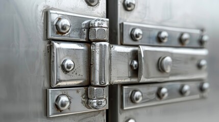 A rusty bolt is on a metal object