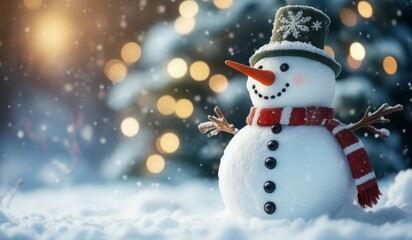 Fototapeta premium best new snowman merry christmas
