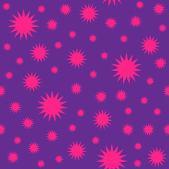 Abstract Twinkling Stars Vector Seamless Pattern