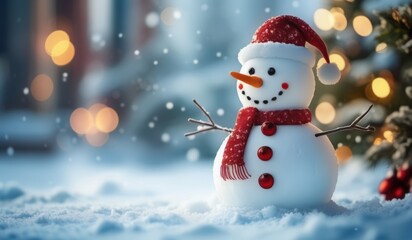 Fototapeta premium the best a snowman merry christmas