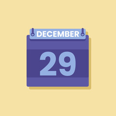 Calendar date month icon flat december vector