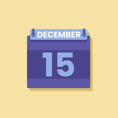 Calendar date month icon flat december vector