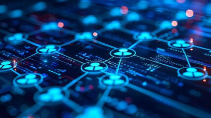 Abstract Online Network Tech Background