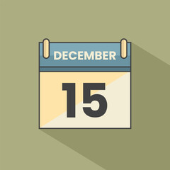 Calendar date month icon flat december vector