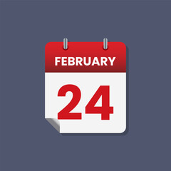 Calendar date month icon flat february vector