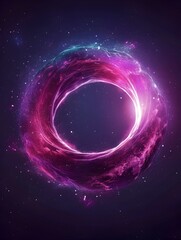 Obraz premium Detailed of a Mesmerizing Black Hole with Shimmering Accretion Disk and Cosmic in Deep Space