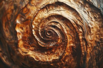 A wood grain with a spiral pattern and a dark brown color. background