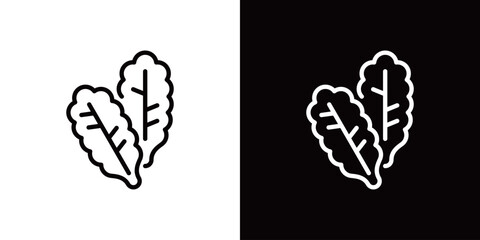 シンプルなサンチュのラインアイコン